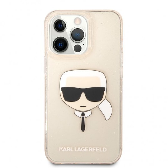 Karl Lagerfeld iPhone 13 Pro Kuori Full Glitter Kulta