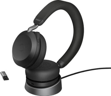 Jabra Evolve2 75 MS Stereo langaton kuulokemikrofoni ja teline