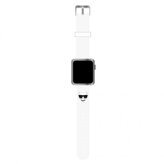 Karl Lagerfeld Apple Watch 42/44/45mm/Apple Watch Ultra Ranneke Choupette Valkoinen