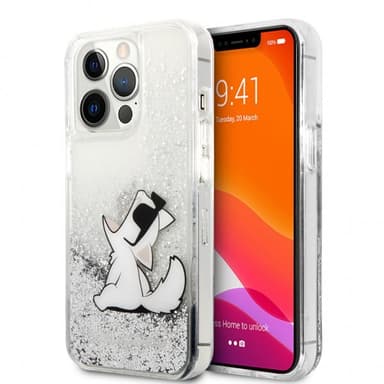 Karl Lagerfeld iPhone 13 Pro Max Kuori Liquid Glitter Hopea