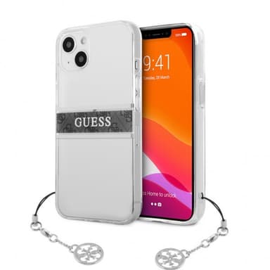 Guess iPhone 13 Mini Kuori Stripe Charm Harmaa