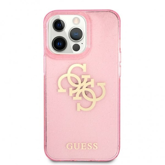Guess iPhone 13 Pro Kuori Full Glitter Vaaleanpunainen