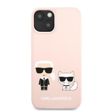 Karl Lagerfeld iPhone 13 Kuori Karl & Choupette Vaaleanpinkki