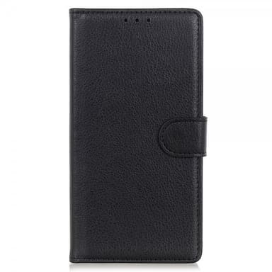 Nordic Covers iPhone 13 Pro Max Kotelo Litchi Raven Black