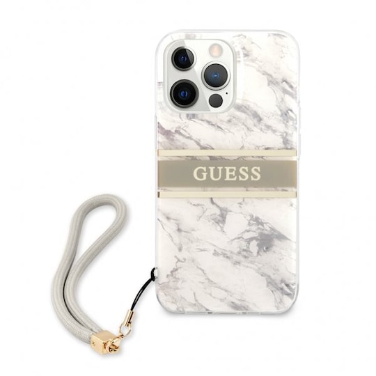 Guess iPhone 13 Pro Max Kuori Marble Design Stripe Harmaa