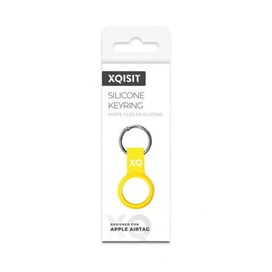 XQISIT AirTag Pidike Silicone Case Keltainen