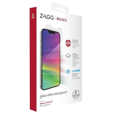 ZAGG InvisibleShield iPhone 13/iPhone 13 Pro/iPhone 14 Näytönsuoja Glass Elite VisionGuard