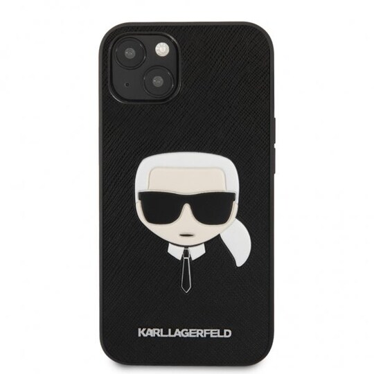 Karl Lagerfeld iPhone 13 Kuori Embossed Karl Musta
