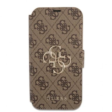 Guess iPhone 13 Pro Max Kotelo Metal Logo Ruskea