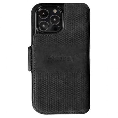 Krusell iPhone 13 Pro Max Kotelo Leather PhoneWallet Musta