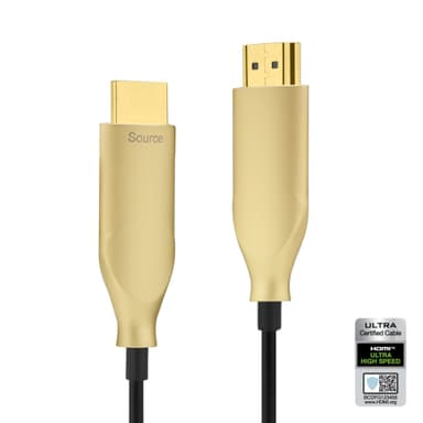 NÖRDIC sertifioitu 10 m aktiivinen AOC-optinen kuitukaapeli HDMI 2.1 8K 60 Hz, 4K 120 Hz 48 Gb/s, Dynamic HDR, eARC, VRR-yhteensopiva RTX 3080 3090