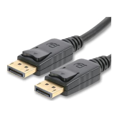 NÖRDIC 2 m Displayport–Displayport -kaapeli ver 1.2, UHD 4Kx2K 60 Hz, 21,6 Gb/s, kaksoissuojattu, puhdasta kuparia 99,99 %
