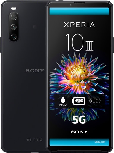 Sony Xperia 10 III - 5G älypuhelin 6/128GB (musta)