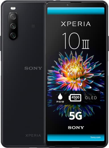 Sony Xperia 10 III - 5G älypuhelin 6/128GB (musta)