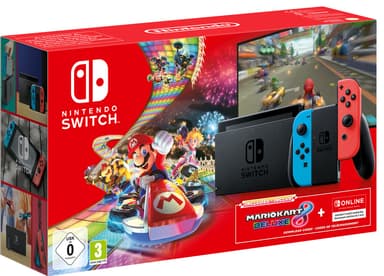 Nintendo Switch pelikonsoli + Mario Kart 8 Deluxe