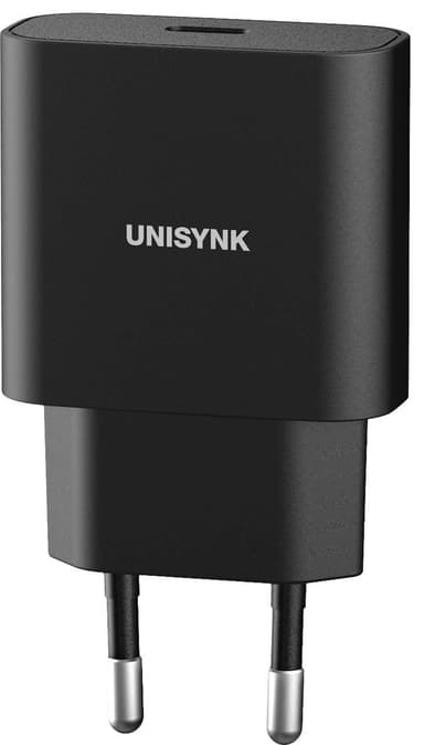 Unisynk 20W USB-C seinälaturi (musta)