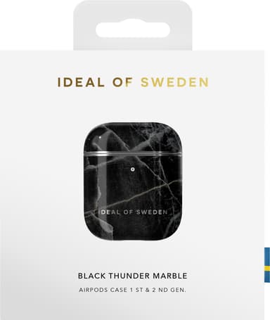 iDeal of Sweden AirPods 1/2 kotelo (musta marmori)