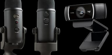 Logitech C922 Pro Webcam & Blue Yeti mic streaming pakkaus