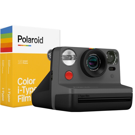 Polaroid Now analoginen kamera Black Kit (musta)