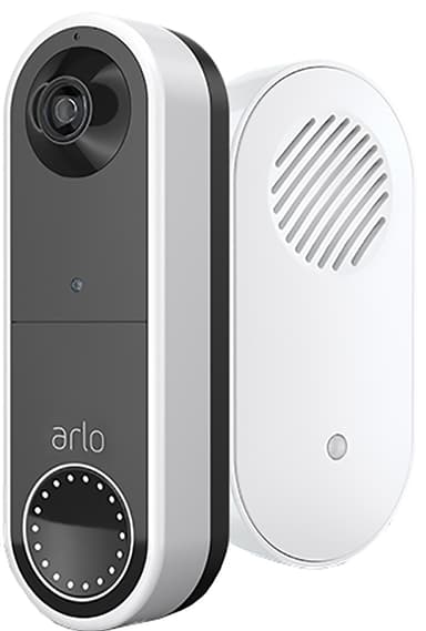 Arlo Wire-free Video Doorbell video-ovikello + Arlo Chime V2 soittoke.