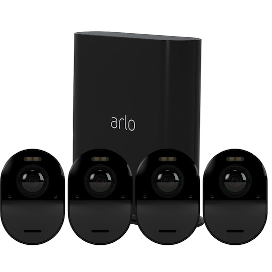 Arlo Ultra 2 4K langaton kamerajärjestelmä (4 kpl, musta)