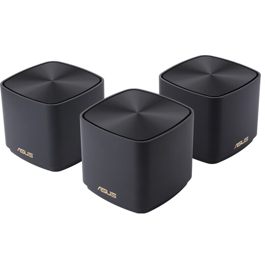 ASUS ZenWiFi AX Mini Black Mesh (XD4) reititin (3 kpl)
