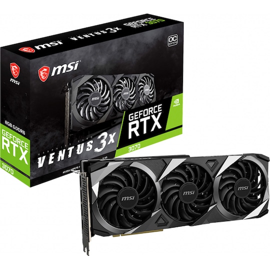 MSI GeForce RTX 3070 VENTUS 3X 8G OC (LHR) näytönohjain