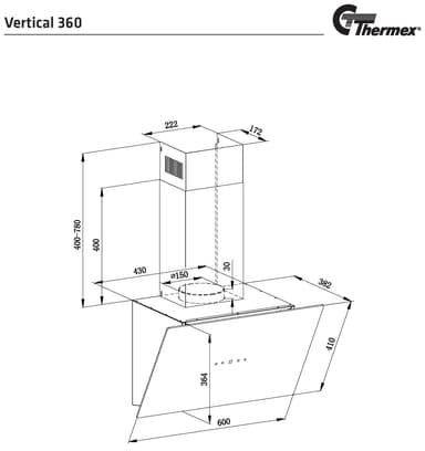 Thermex Vertical 360 liesituuletin VERTICAL360BL