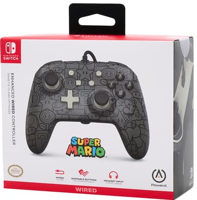PowerA Enhanced Wired Nintendo Switch peliohjain (harmaa)