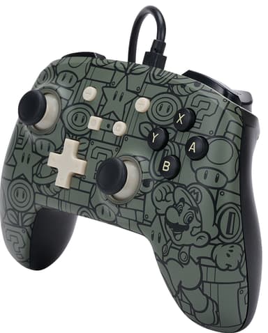 PowerA Enhanced Wired Nintendo Switch peliohjain (harmaa)