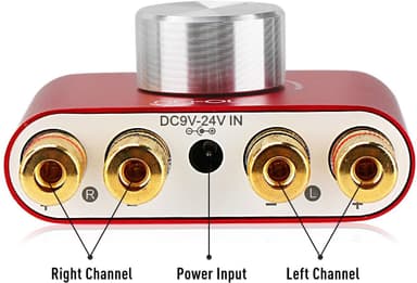 Nördic Bluetooth 5.0 Stereovahvistin Digitaalinen audiovahvistin 2x50w aux / USB / BT Red