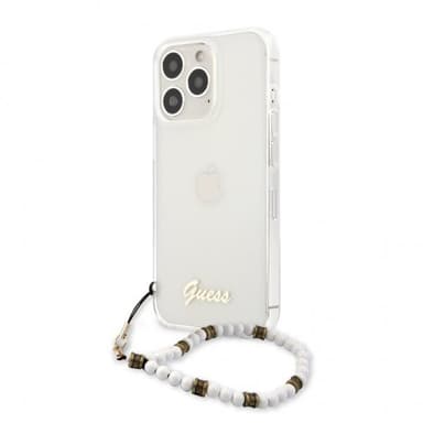 Guess iPhone 13 Pro Kuori Pearl Handle Script Logo Valkoinen