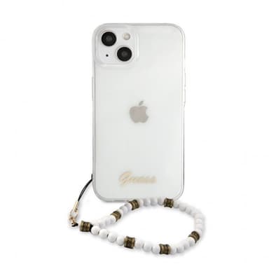 Guess iPhone 13 Kuori Pearl Handle Script Logo Valkoinen