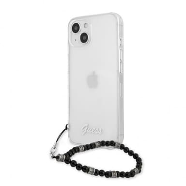 Guess iPhone 13 Kuori Pearl Handle Script Logo Musta