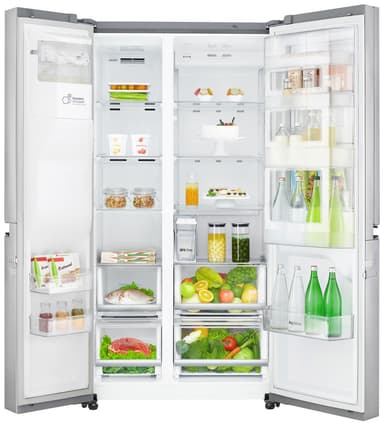LG side by side jääkaappipakastin GSJ961NSUZ (teräs)