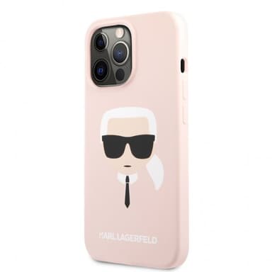 Karl Lagerfeld iPhone 13 Pro Max Kuori Liquid Silicone Vaaleanpinkki