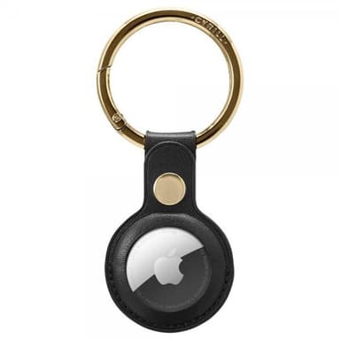 Apple AirTag Pidike Basic Leather Musta