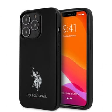 U.S. Polo iPhone 13 Pro Max Kuori Logolla Musta