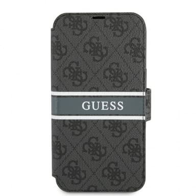 Guess iPhone 13 Pro Kotelo Printed Stripe Harmaa