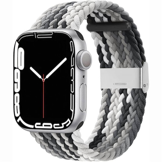 Punottu elastinen rannekoru Apple Watch 7 (45mm) - gradientgrey