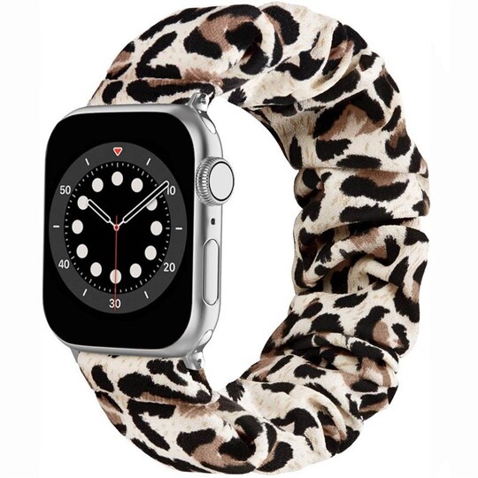 Scrunchie elastinen rannekoru Apple Watch 6 (40mm) - Leopardi