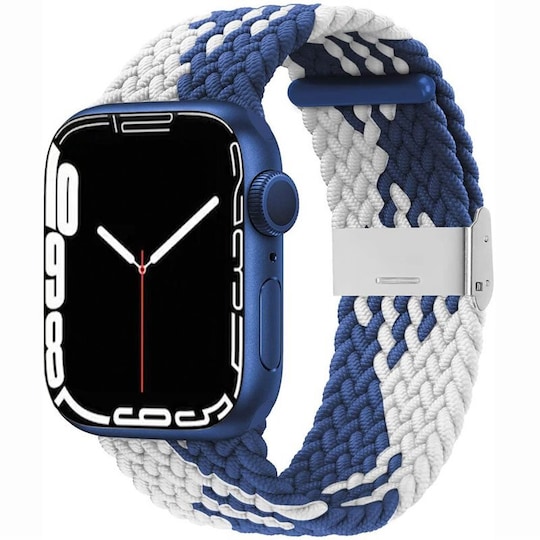 Punottu elastinen rannekoru Apple Watch 7 (45mm) - bluewhite