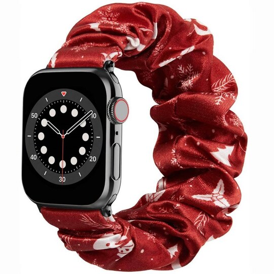 Scrunchie elastinen rannekoru Apple Watch 6 (44mm) - Christmasred