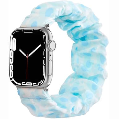Scrunchie elastinen rannekoru Apple Watch 7 (45mm) - Blueforal