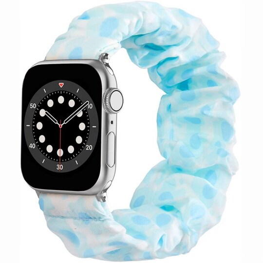 Scrunchie elastinen rannekoru Apple Watch 6 (44mm) - Blueforal