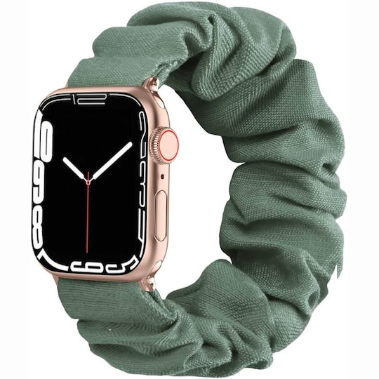 Scrunchie elastinen rannekoru Apple Watch 7 (41mm) - Pinegreen