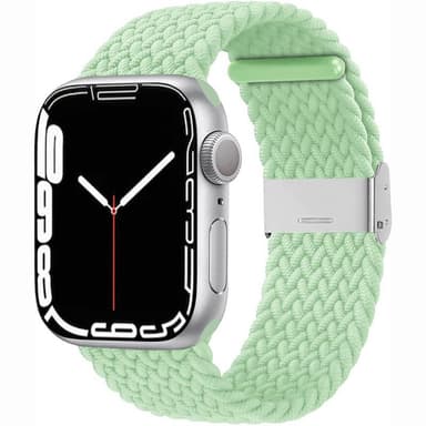 Punottu elastinen rannekoru Apple Watch 7 (45mm) - pistachio