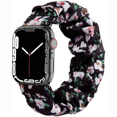 Scrunchie elastinen rannekoru Apple Watch 7 (45mm) - Classic flower