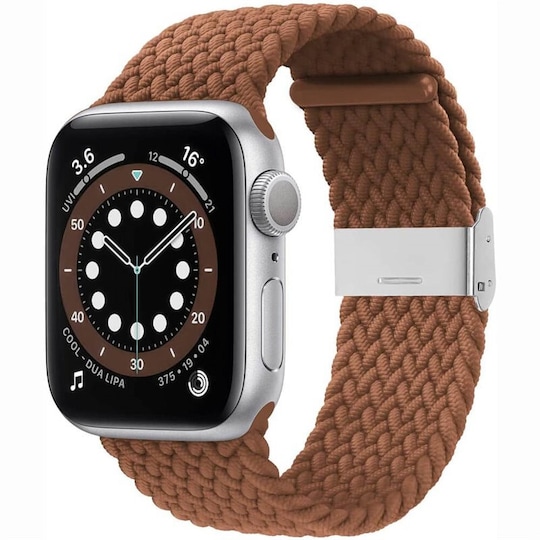 Punottu elastinen rannekoru Apple watch 6 (40mm) - ruskea