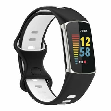 Twin Sport Rannekoru Armband Fitbit Charge 5 - Musta/valkoinen